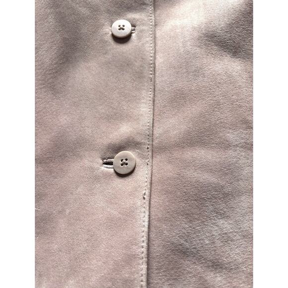 Vintage Blush Pink 100% Suede Leather Jacket Patina Small - Picture 4 of 13
